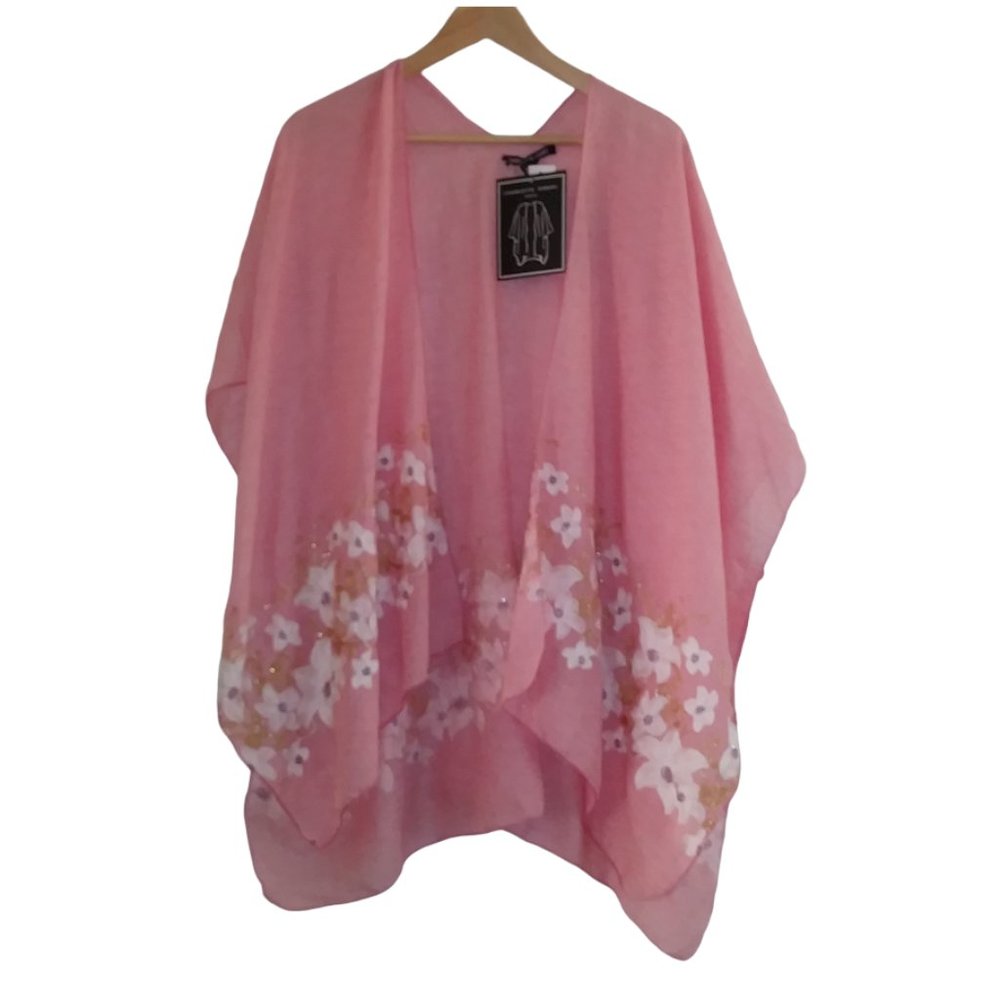 KIMONO CHARLOTTE DANIEL COLOR TAN, ONE SIZE